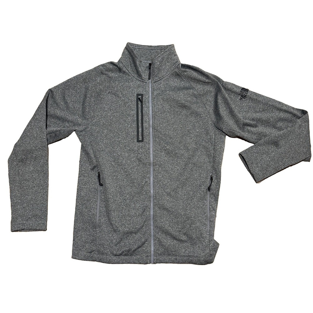 The North Face Canyon Flats Smooth Fleece Gray Mock Neck Jacket Men's L